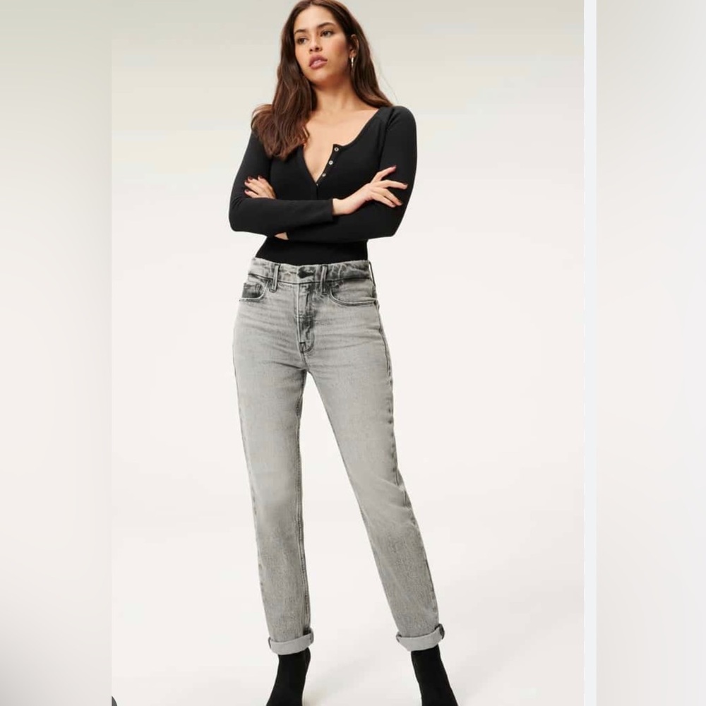 Good American good girlfriend high jeans